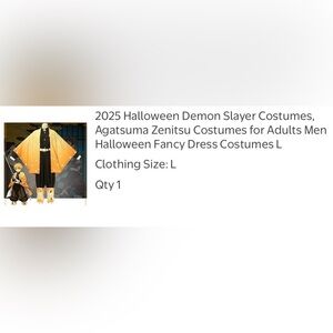 Kids Zenitsu Slayer Costume - Black and Yellow